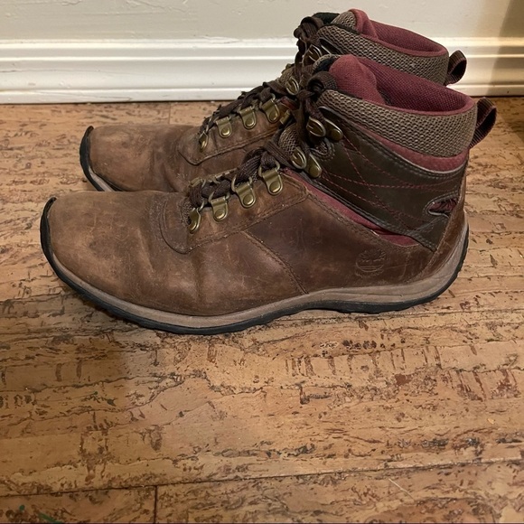 Timberland Norwood Waterproof Brown Leather Outdoor Hiking Boots Womens 9 - Picture 4 of 7